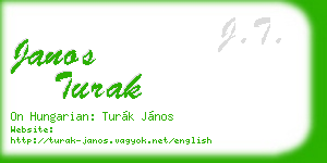 janos turak business card